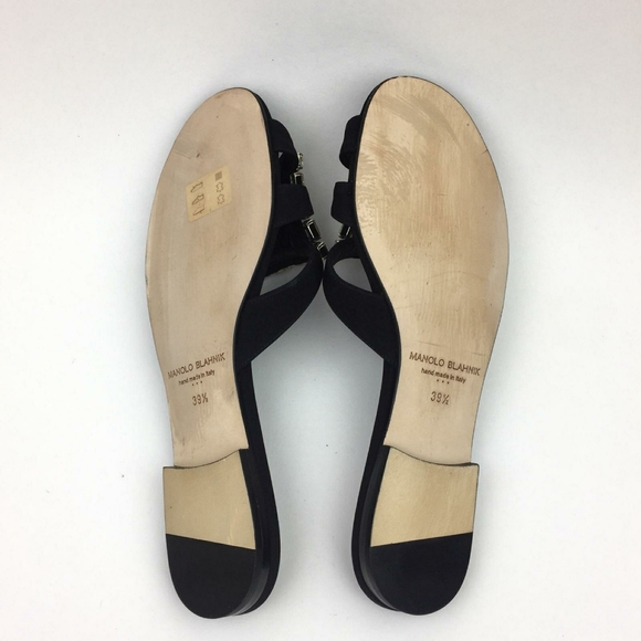 MANOLO BLAHNIK Iluna Buckle Slide Sandal sz 9.5 - Picture 11 of 16